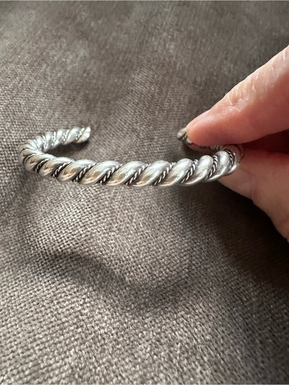 Vintage navajo silver Twisted Rope Cuff Bracelet